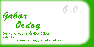 gabor ordog business card