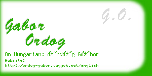 gabor ordog business card